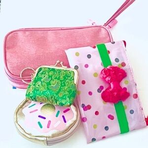Victoria Leland Designs Pink and Green Accessory bundle